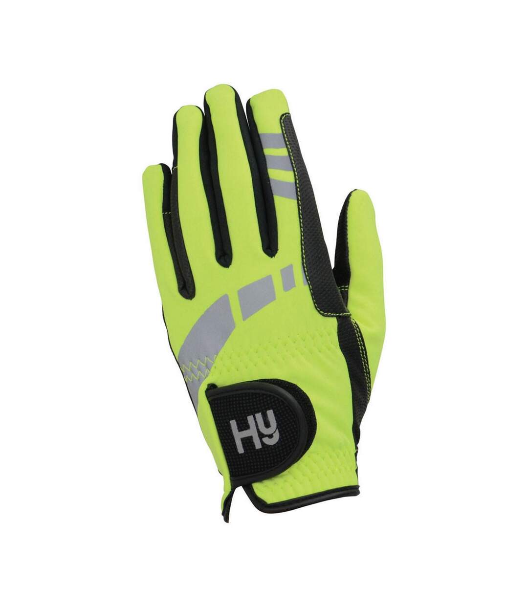 Childrens/kids Riding Gloves Reflective Yellow Hy-1