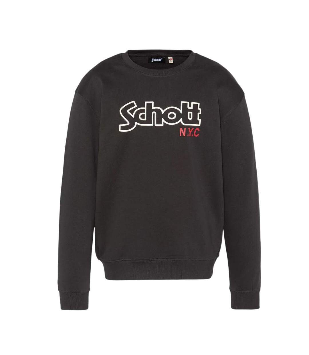 Sweat noir homme schott stanley-1