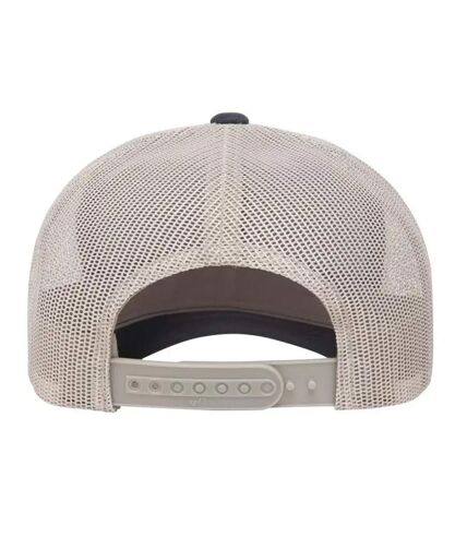 Casquette trucker retro adulte bleu marine / argenté Flexfit