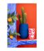 Vase en Céramique Fiesta 30cm Bleu-4