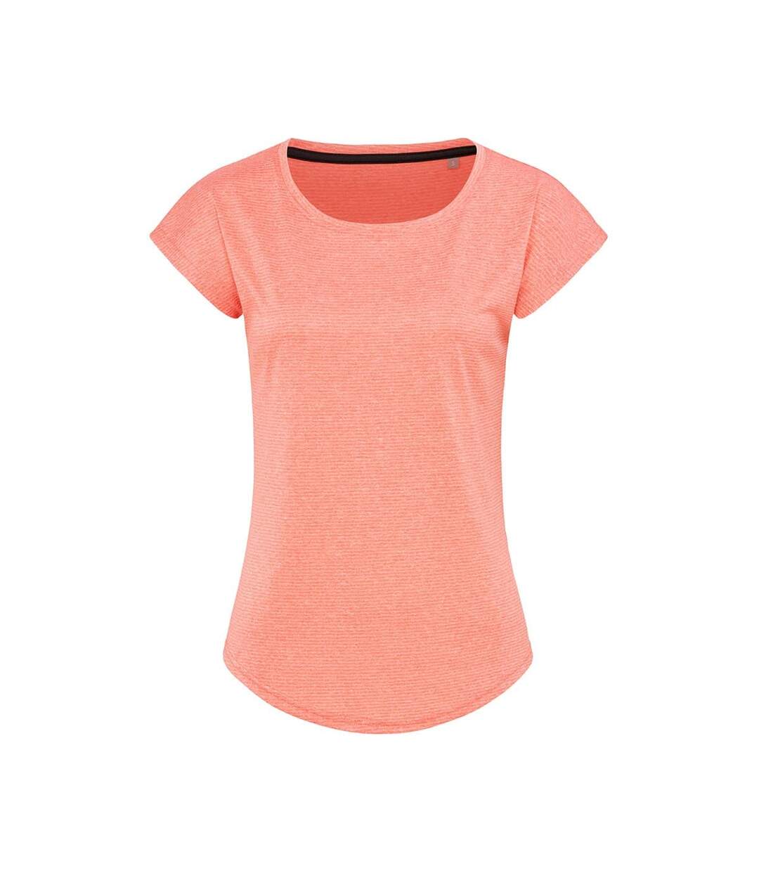 Womens/ladies Move Recycled Sports T-shirt Coral Heather Stedman-1