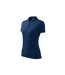 Womens/ladies Pique Polo Shirt Dark Blue Malfini-1