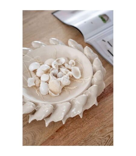 Coupelle Déco Poisson Grey 32cm Blanc Cassé