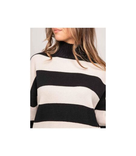 Pull rayé col montant KANELLE - Dona X Lisa