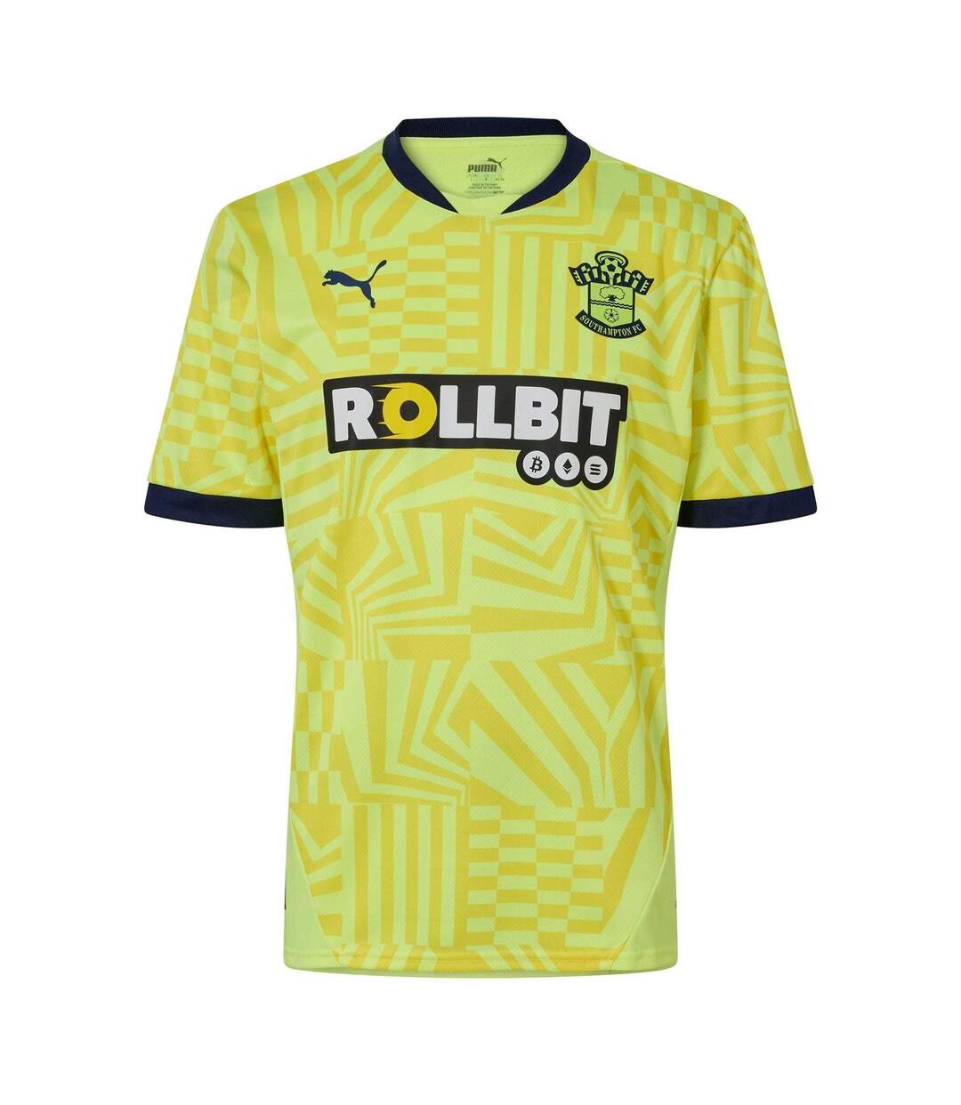 Mens 2024/2025 Southampton Fc Football Shirt Yellow Fizz Puma-1