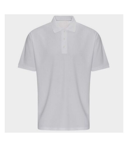PRO RTX Mens Pro Piqué Moisture Wicking Polo Shirt (White)