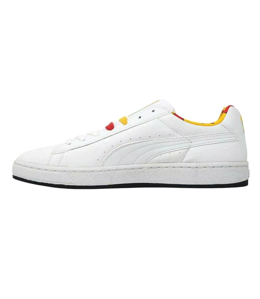 Baskets Motif Logo Basket Bode Adulte Blanc Jaune Rouge Puma-3