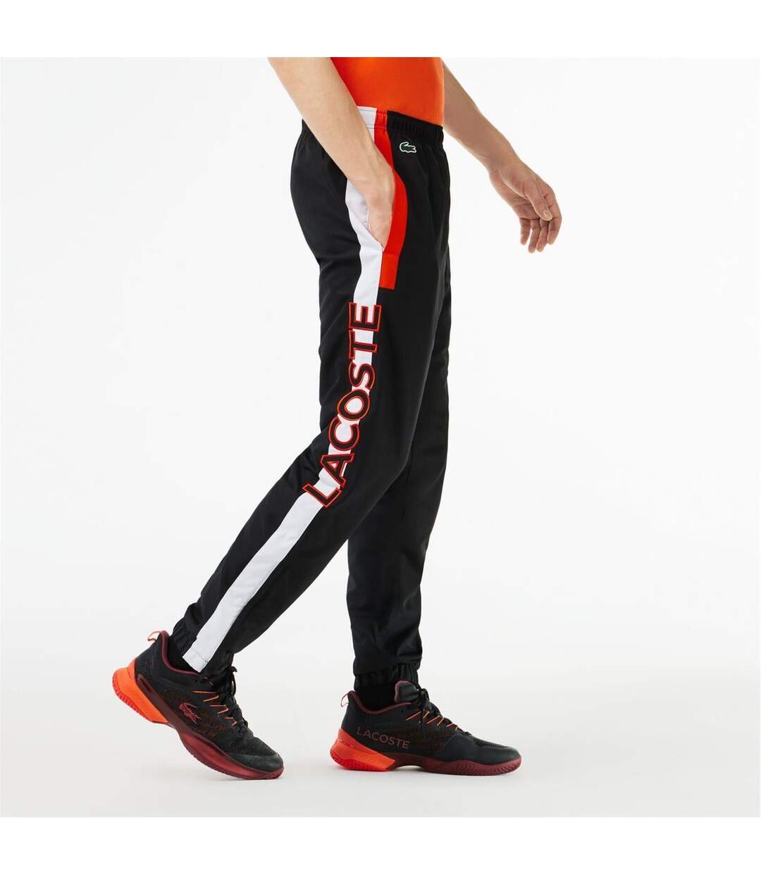 Pantalon De Jogging Homme Noir Blanc Lacoste-2