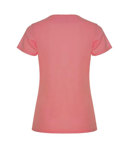 Roly Womens/Ladies Montecarlo Short-Sleeved Sports T-Shirt (Fluorescent Coral)