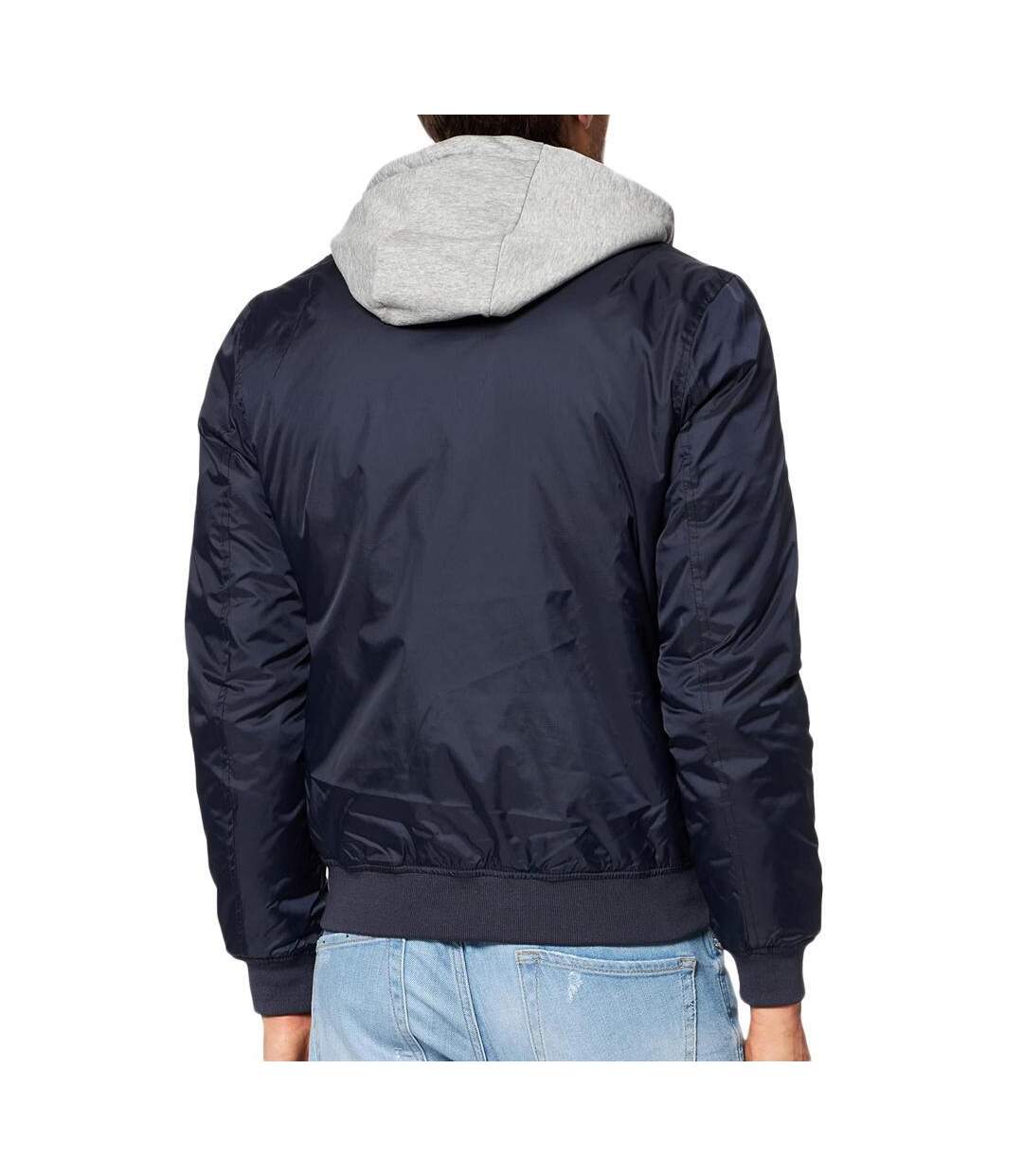 Bomber bleu homme schott bombers capuche amovible en jersey schott oregon-kak-2