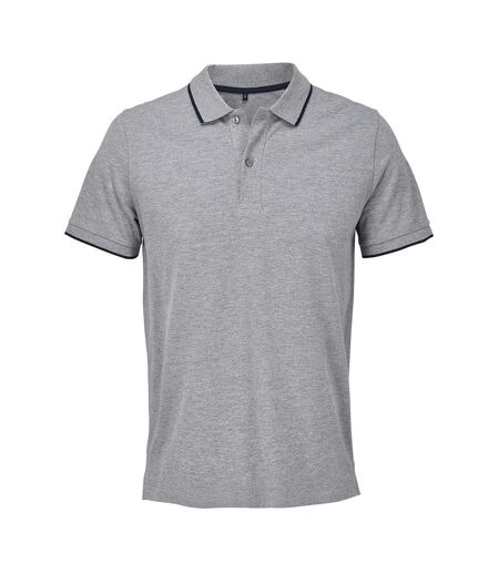 Polo Palermo Adulte Gris Chiné Bleu Marine Français SOLS
