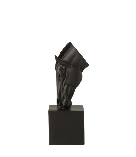 Tête de Cheval sur Socle Hollywood 44cm Noir