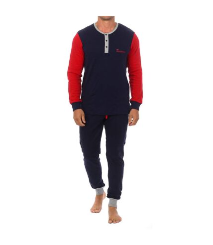 Men's long-sleeved, tundose fabric pajamas, model A0CHI. Nighttime softness and warmth.