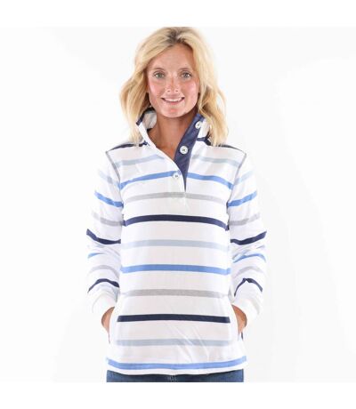 Sweat Motif/style Rayé Femme Bleu Lazy Jacks