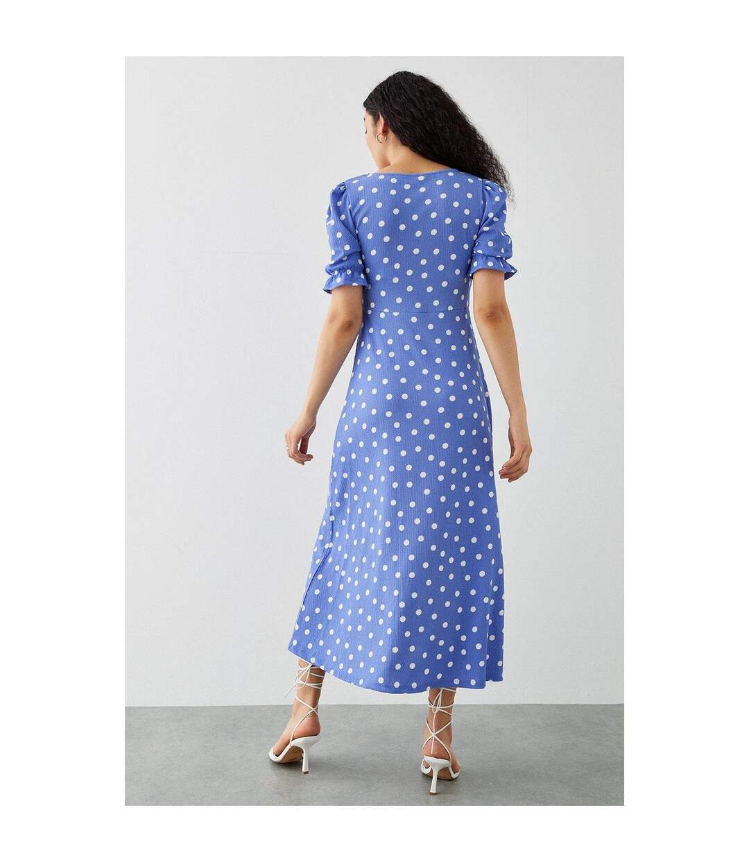 Robe mi-longue femme bleu Dorothy Perkins-2