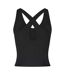 Womens/ladies V Neck Slim Tank Top Black Girlfriend Collective-3