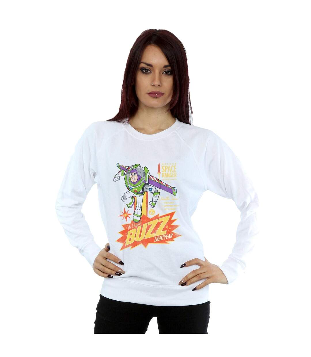Disney Sweatshirt Womens/Ladies Toy Story 4 The Original Buzz Lightyear (Blanc) - UTBI42071-2