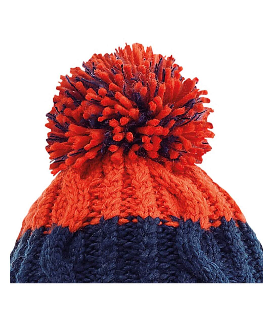 Bonnet apres orange/gris foncé Beechfield-2