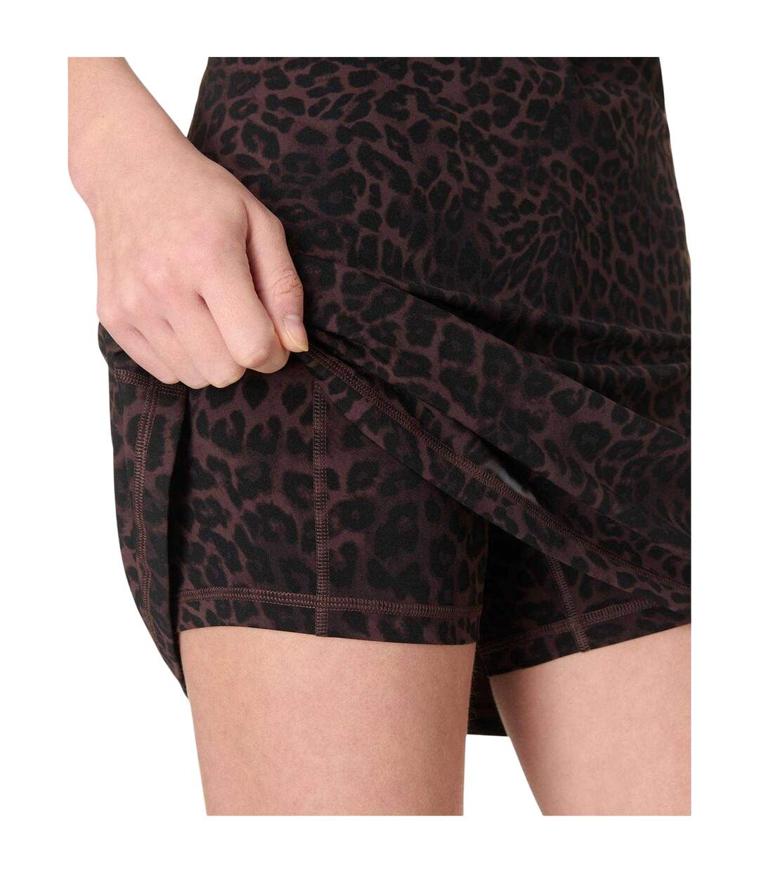 Robe Courte Yoga Motif/style Imprimé Léopard Ultimate Studio Femme Marron Sweaty Betty-4