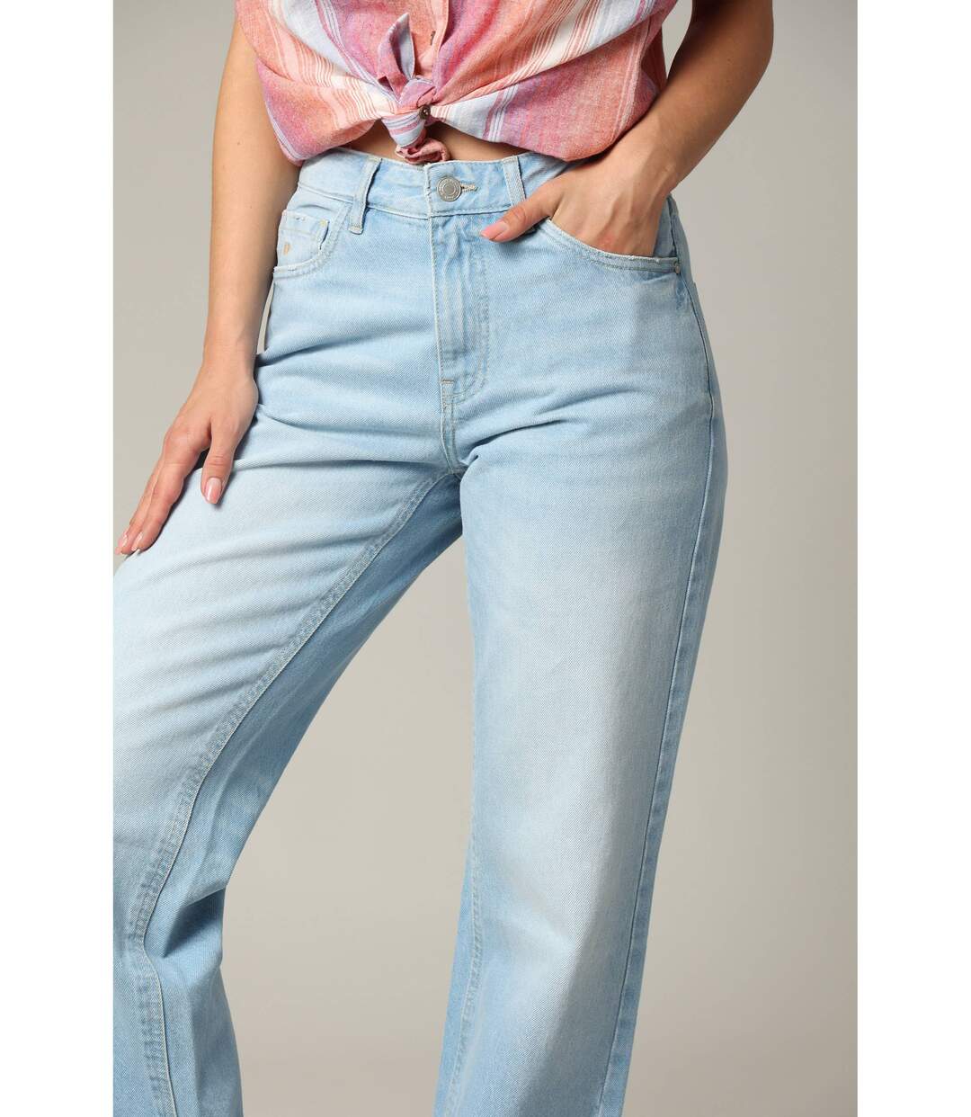 Jean Wide Leg en denim avec braguette à fermeture à glissière PRISTY-3