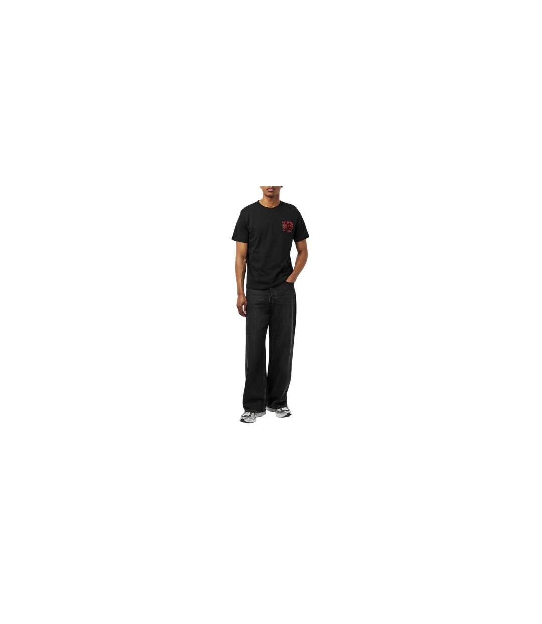 T-shirt Motif/style Logo Back Jeans Homme Noir Replay-1