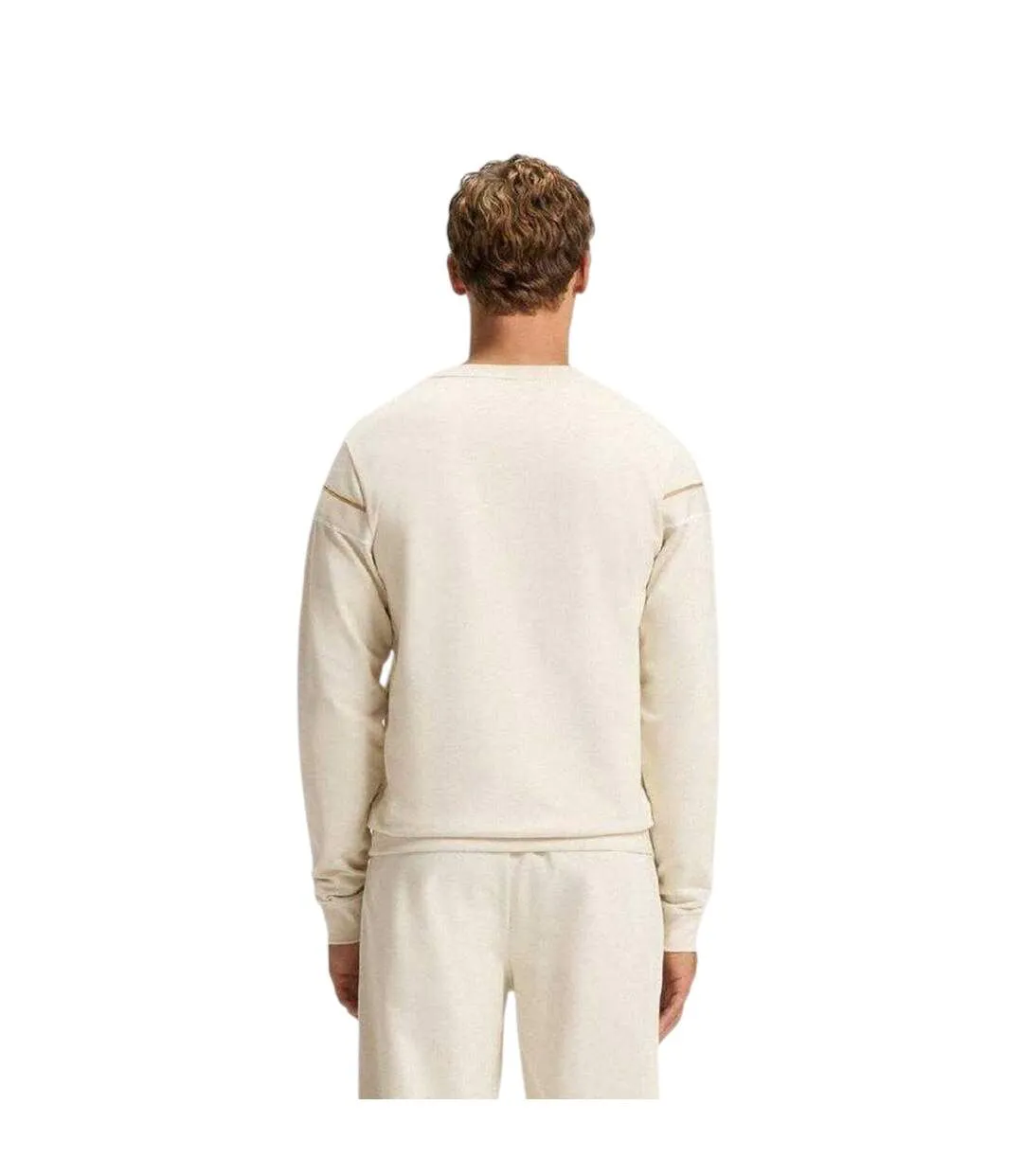 Sweat Homme Blanc Boss-3