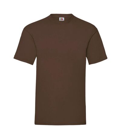 Fruit Of The Loom Mens Valueweight Short Sleeve T-Shirt (Chocolate)