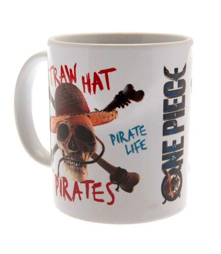 One Piece Straw Hat Pirates Mug (White/Red/Brown) (One Size) - UTTA10967