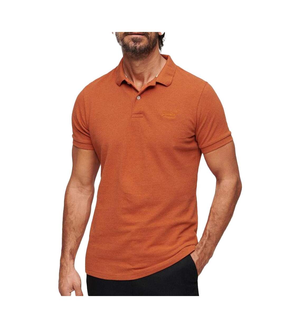 Polo Orange Homme Superdry Classic Piques - M