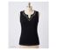 Débardeur femme MAYFLOWER REFAT : Tee-shirt sans manches noir en coton et col strass-3