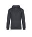Mens King Hooded Sweater Asphalte B&C-1