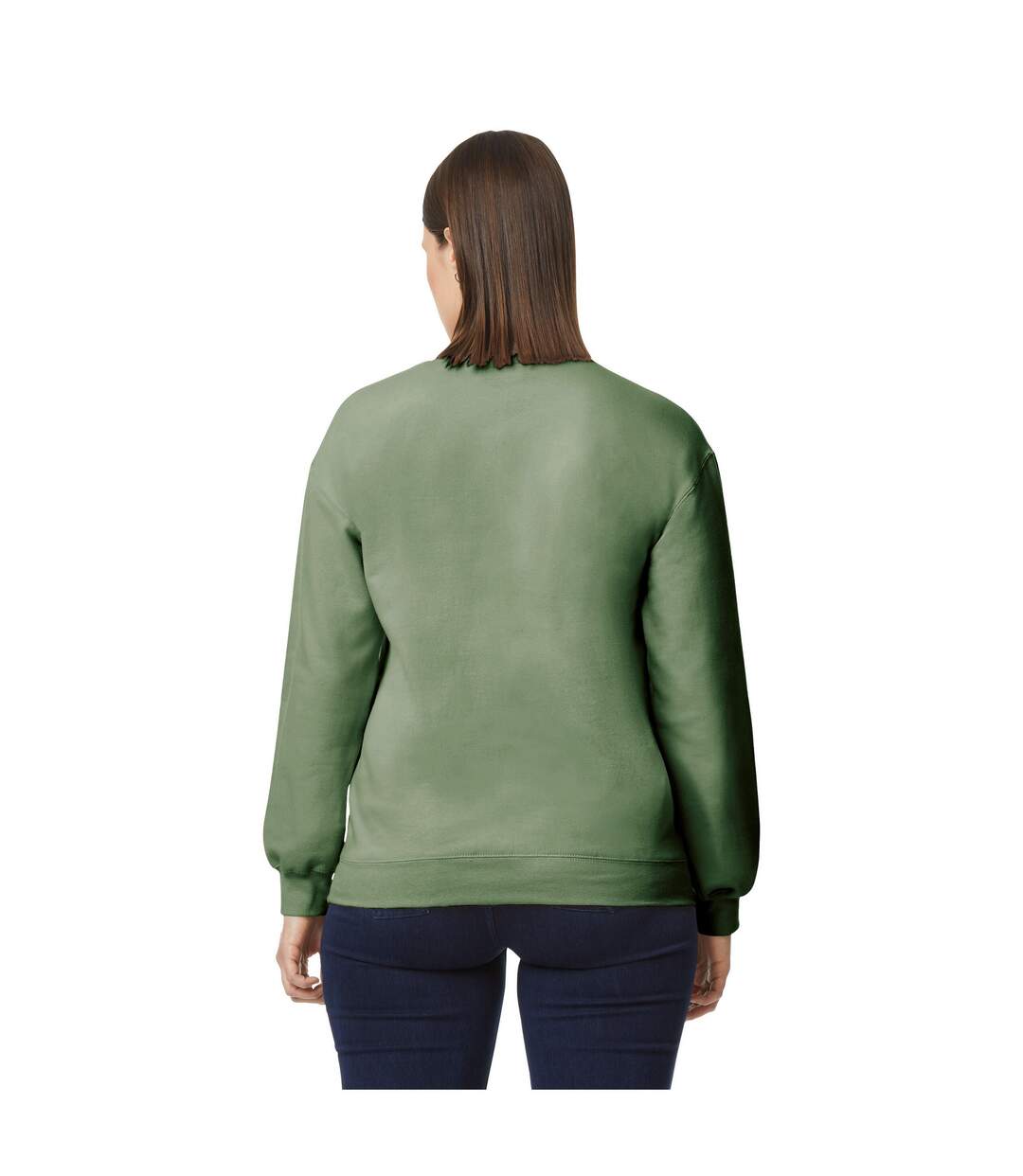 Mens softstyle midweight sweatshirt military green Gildan-2