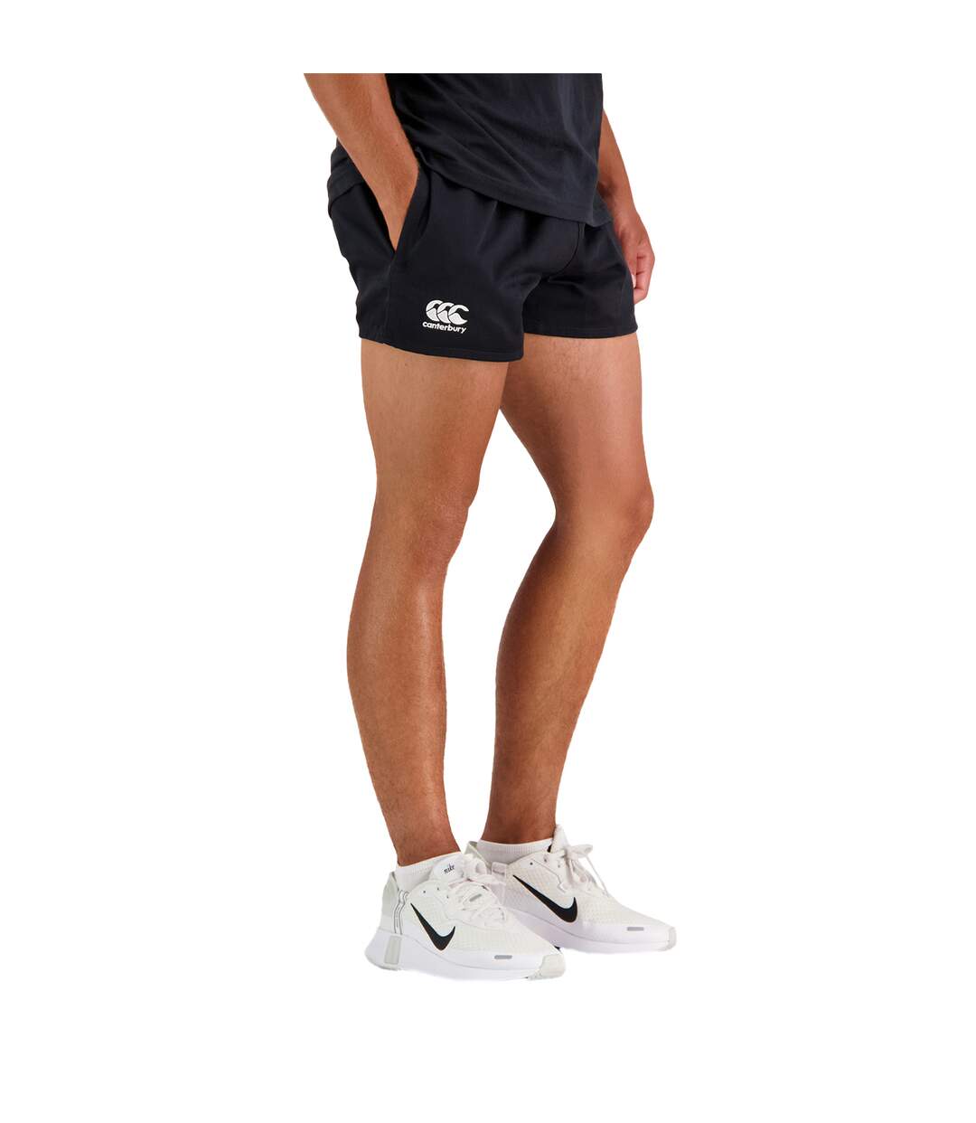 Mens Rugged Drill Drill Shorts Black Canterbury-1