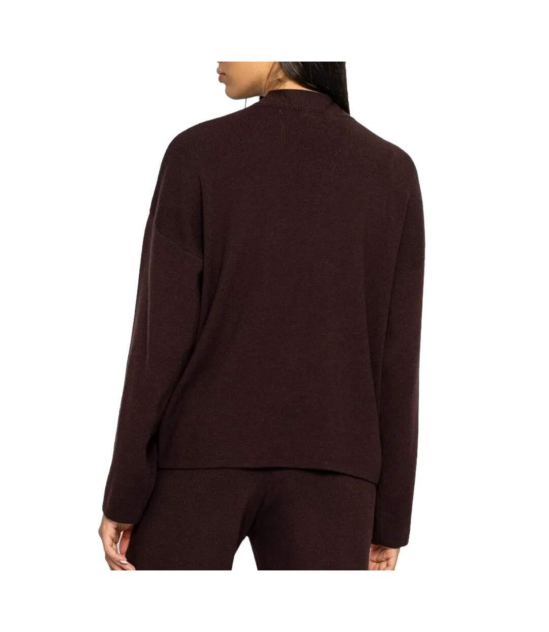 Sweat marron foncé femme soul studio knitwear-2