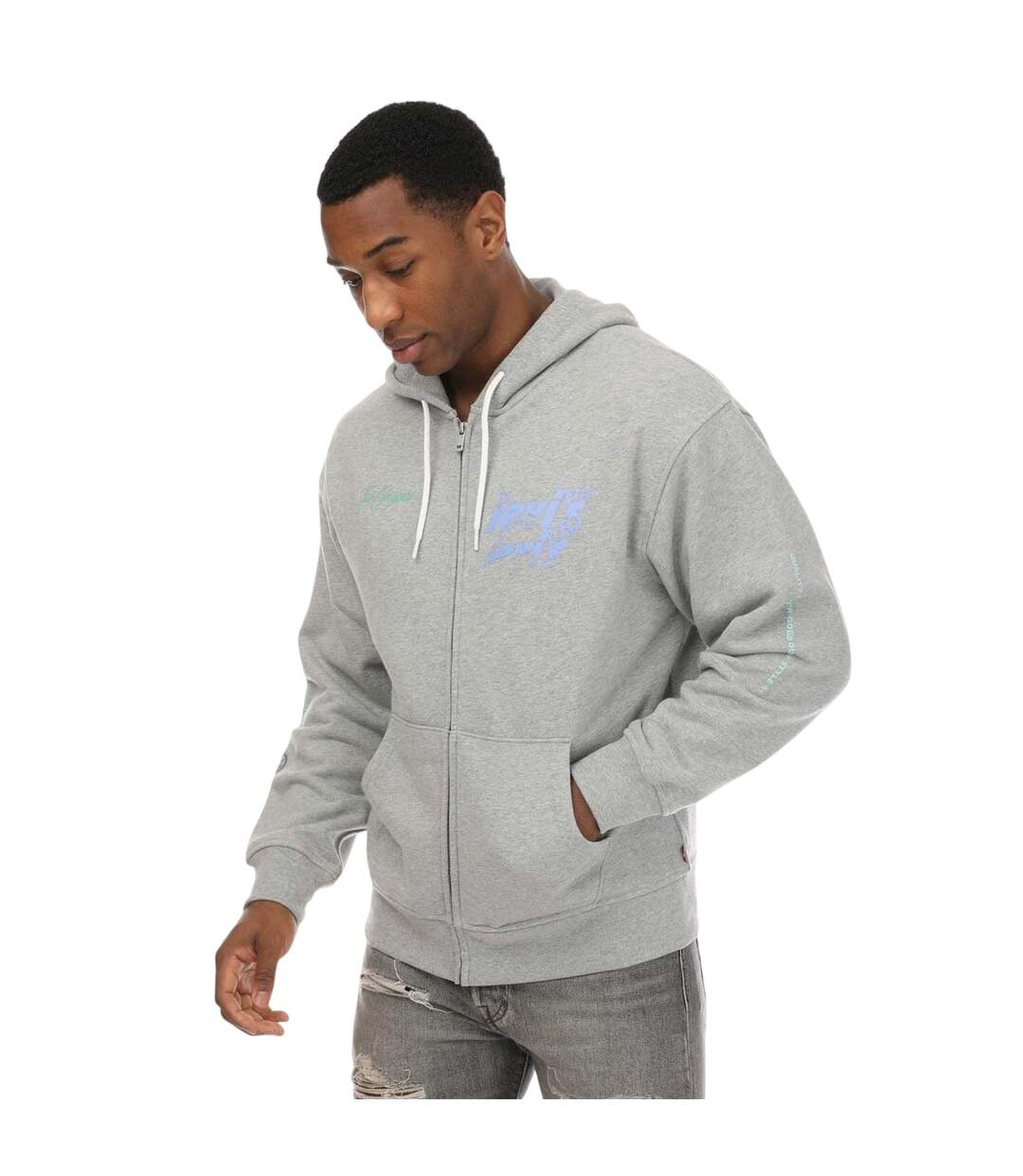 Veste À Capuche Motif/style Graphique Homme Gris Levis-2