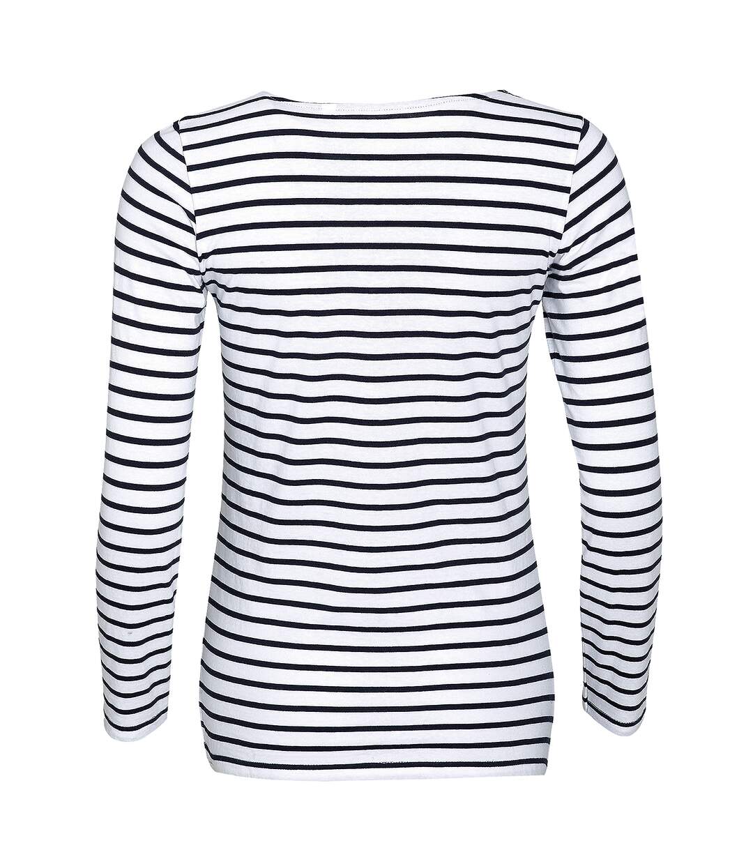 SOLS Womens/Ladies Marine Long Sleeve Stripe T-Shirt (White/Navy) - UTPC2580-2
