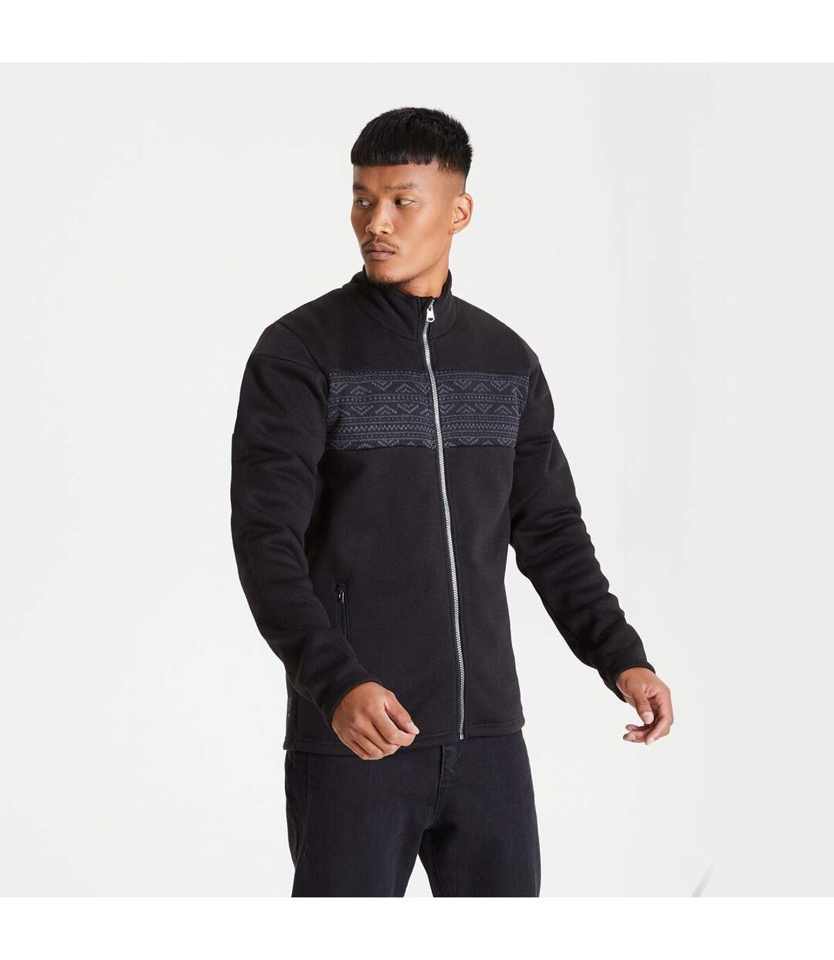 Dare 2B Mens Inclose Fleece Jacket (Black/Grey) - UTRG5559