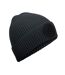 Bonnet Fashion Gris Foncé Noir Beechfield-2