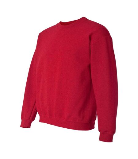 Unisex adult heavy blend crew neck sweatshirt antique cherry red Gildan