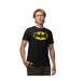 T-shirt Motif/style Logo Classique Homme Noir Jaune Batman-1
