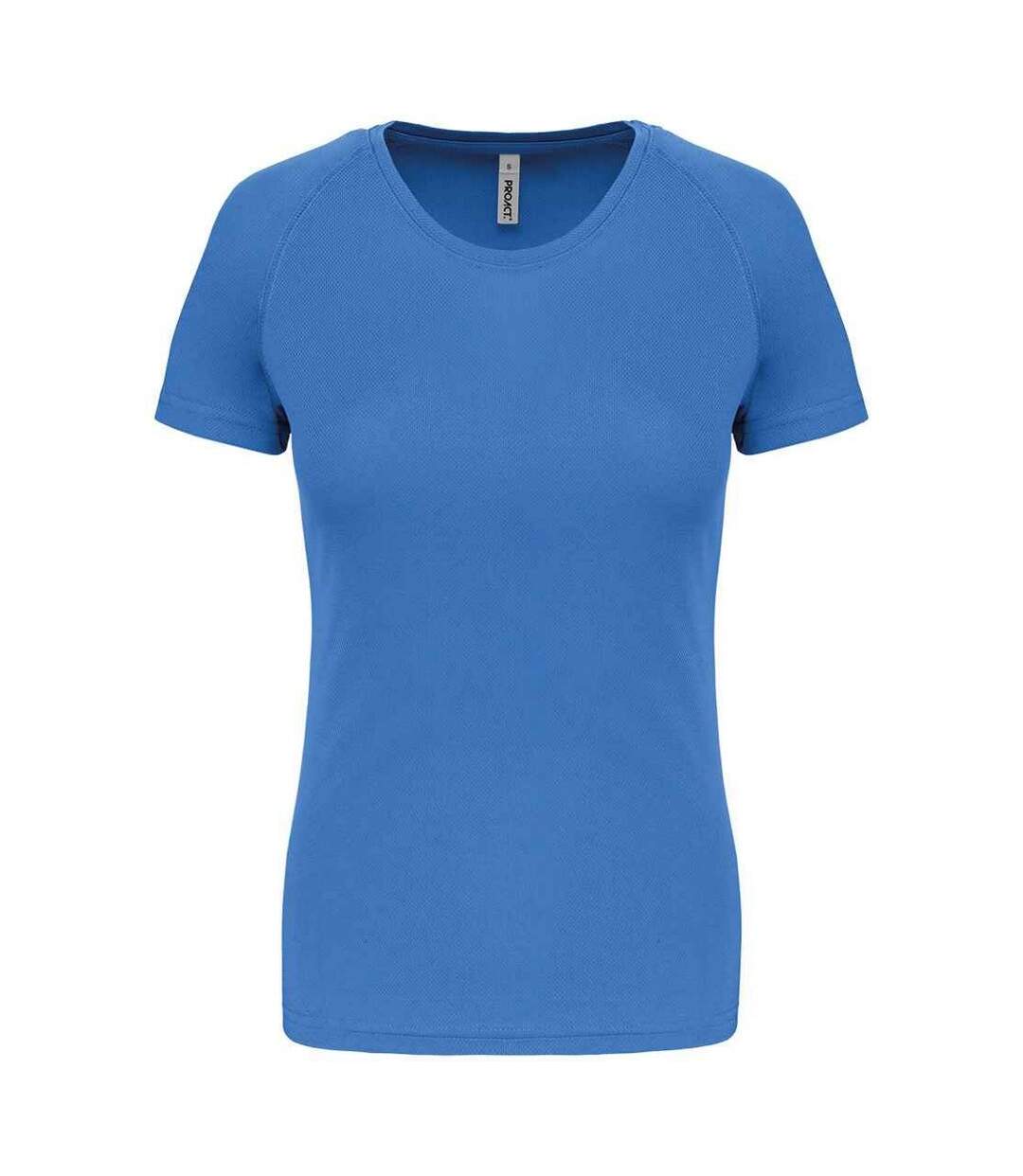 Womens/ladies Performance T-shirt Aqua Proact-1