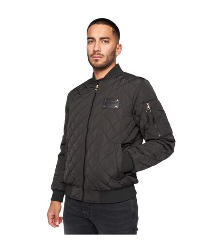 Mens moritzio quilted bomber jacket black Glorious Gangsta