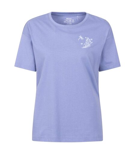 T-shirt Manches Courtes Motif/style Libellule Femme Bleu Bleuet Mountain Warehouse