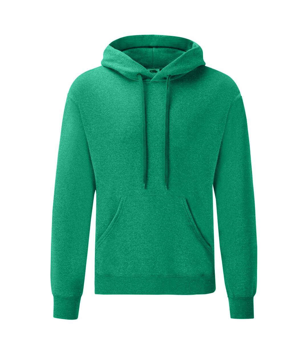 Sweat À Capuche Classic Homme Vert Chiné Fruit Of The Loom-1