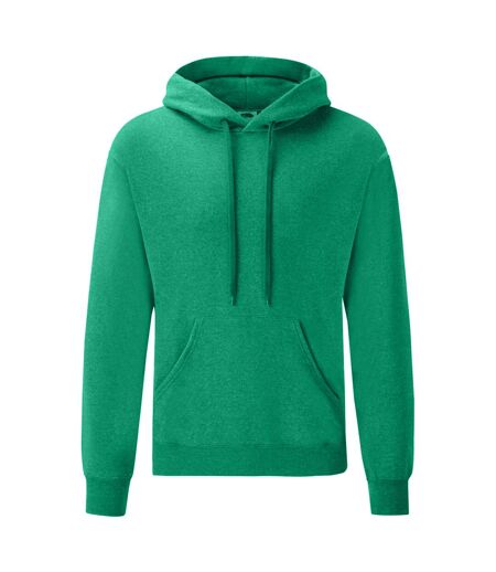 Sweat À Capuche Classic Homme Vert Chiné Fruit Of The Loom