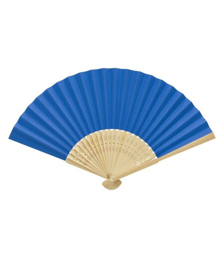 Carmen Bamboo Handheld Fan One Size Aqua Blue Generic