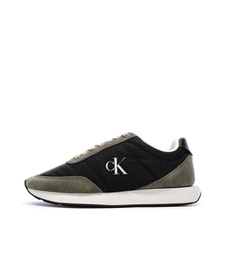 Baskets noir/vert femme calvin klein jeans retro