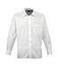 Mens poplin long-sleeved shirt white Premier