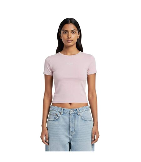 Womens/ladies Star Print Slim T-shirt Lilac Guess