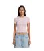 Womens/ladies Star Print Slim T-shirt Lilac Guess-1